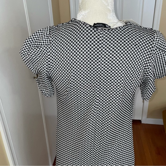 Zara Black & White Checker Print Dress - Picture 8 of 8
